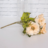 Ветка декоративная Цинии 26 см нюдовые цветы