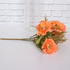 Ветка декоративная Цинии 26 см терракотовые цветы