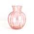 Ваза Элиза 14х20 см прозрачная розовая