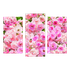 Модульная картина Триптих Розовый куст 95х67 см