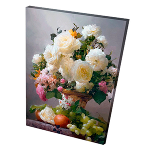 Постер 44х64 см Букет с белыми розами