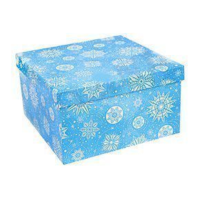 Коробка складная, квадратная, синяя, 10 х 10 х 10 см, (10 шт)