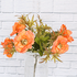 Ветка декоративная Цинии 26 см терракотовые цветы